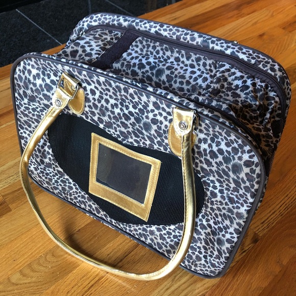 leopard print cat carrier